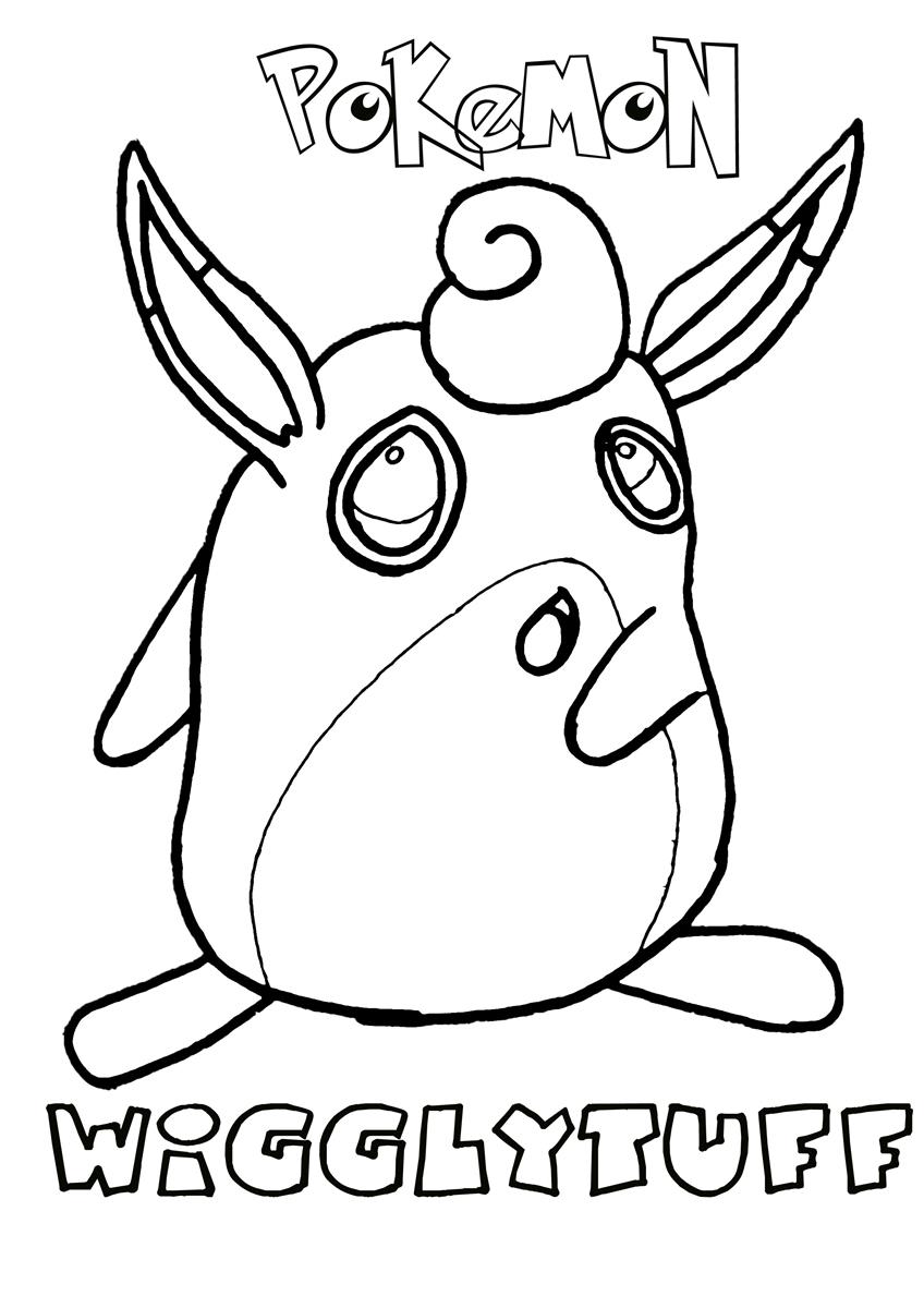 Wigglytuff pokemon coloring page