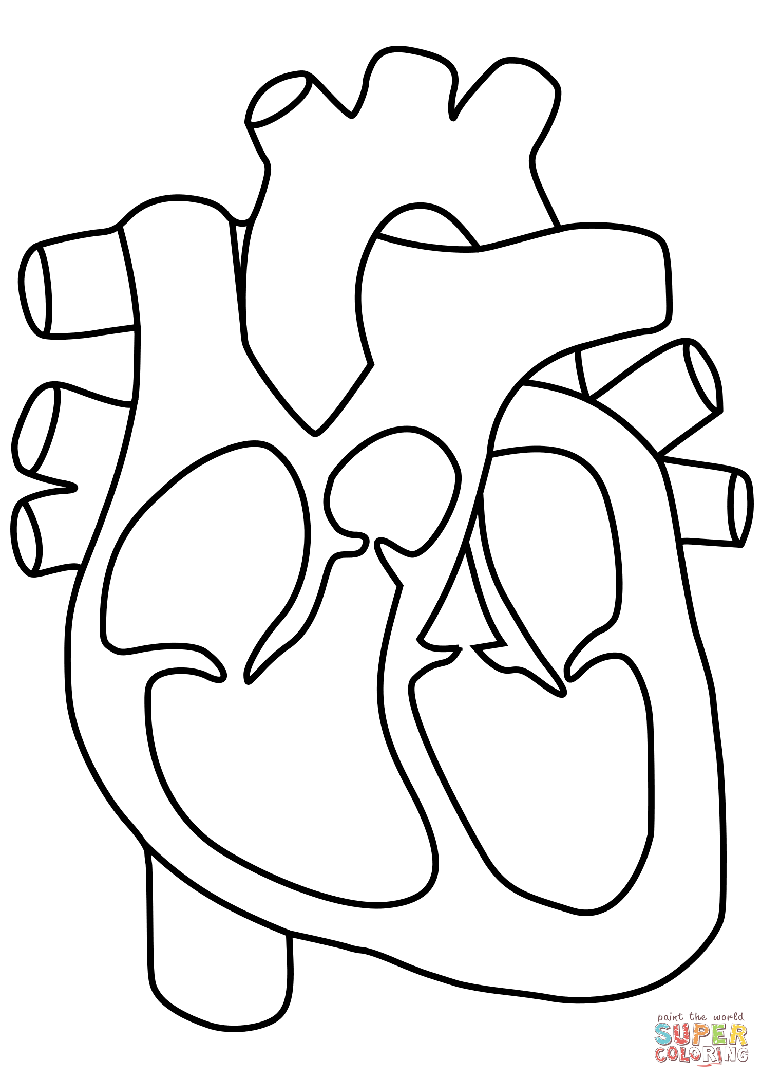 Human Heart coloring page | Free Printable Coloring Pages