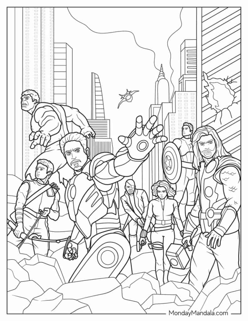 30 Marvel Avengers Coloring Pages (Free PDF Printables)