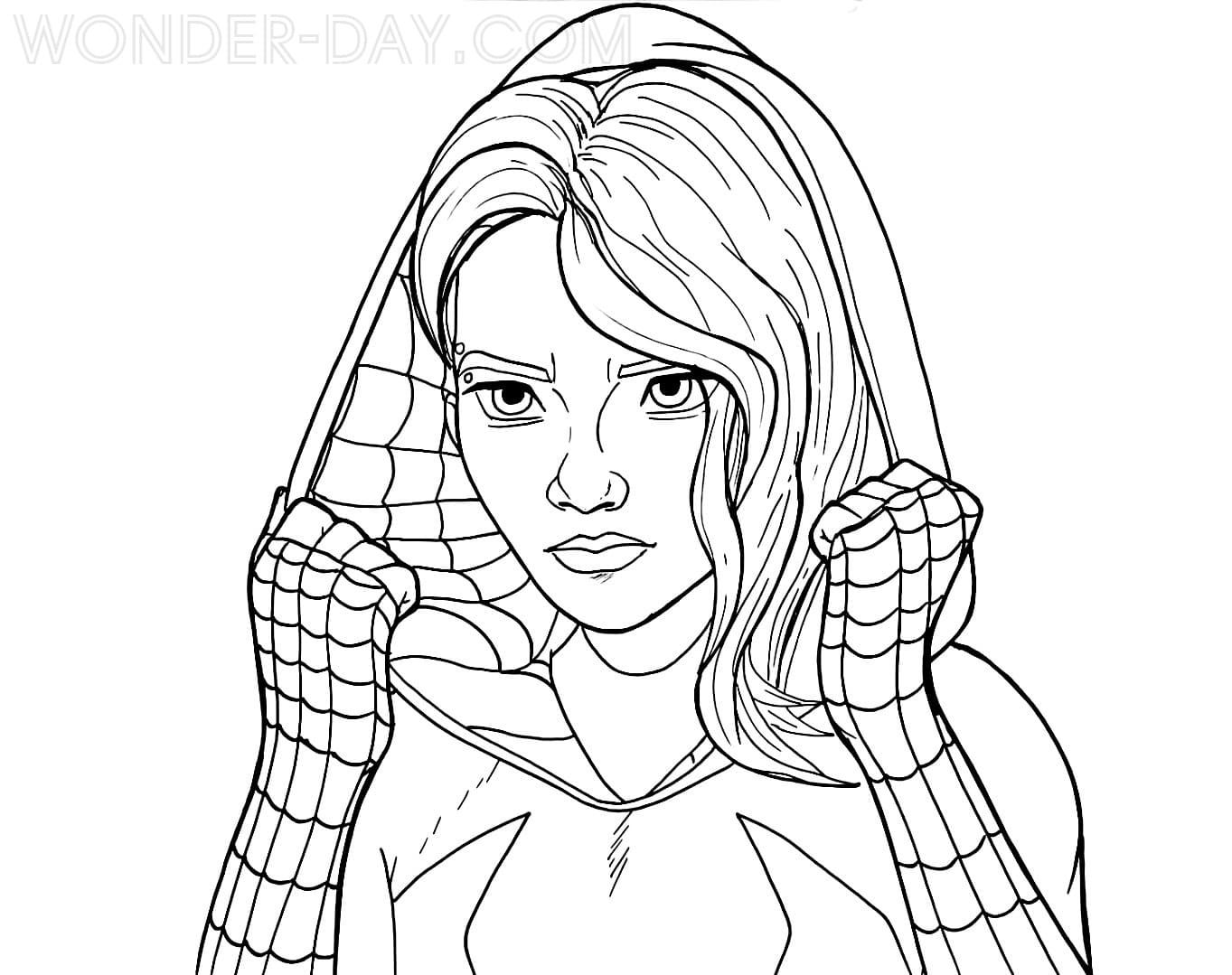 Spider-Man: Across the Spider Coloring Pages | WONDER DAY — Coloring pages  for children and adults