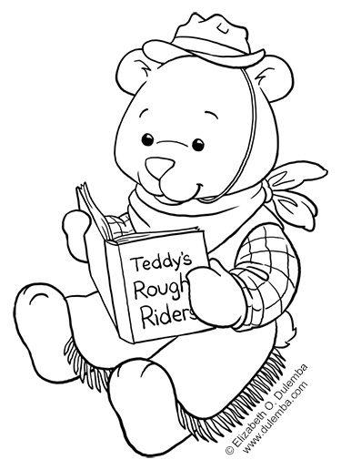 dulemba: Coloring Page Tuesday - Teddy's Rough Riders