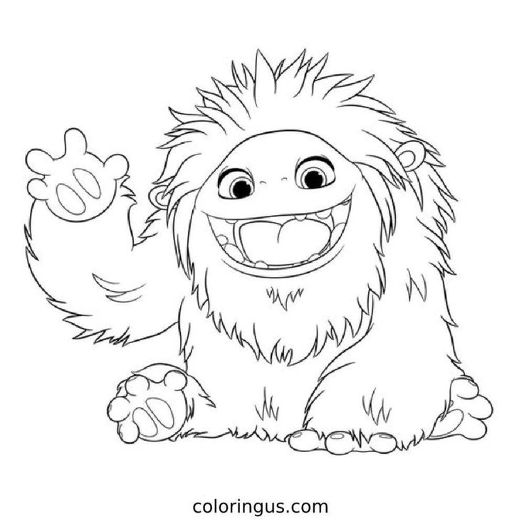 Abominable Snowman Coloring Page in PDF ...