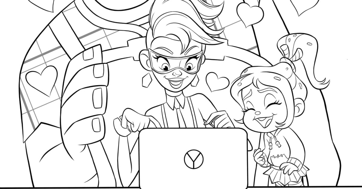 Yesss Coloring Page from Ralph Breaks The Internet - Mama Likes This