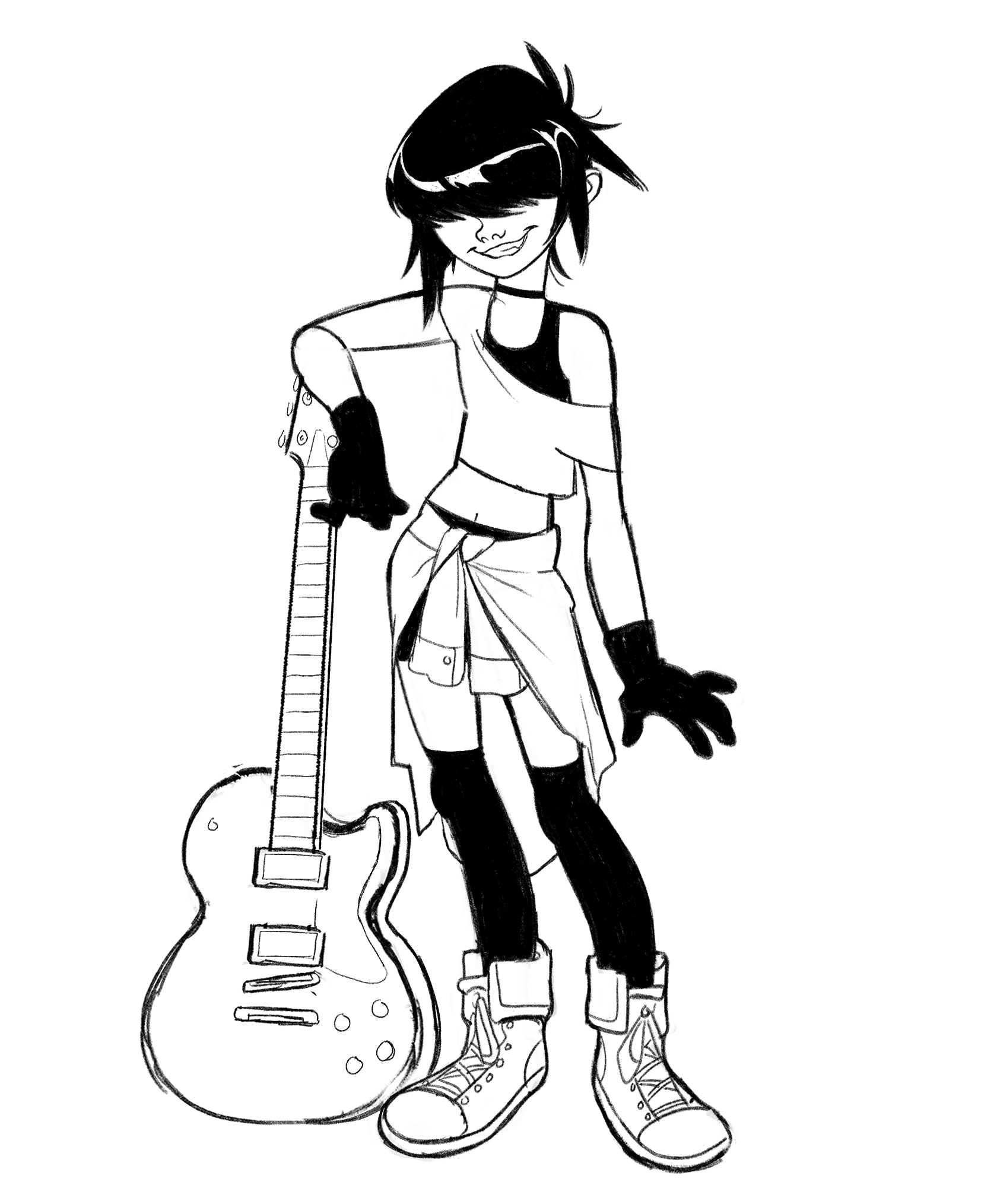 My sketch of Noodle : r/gorillaz