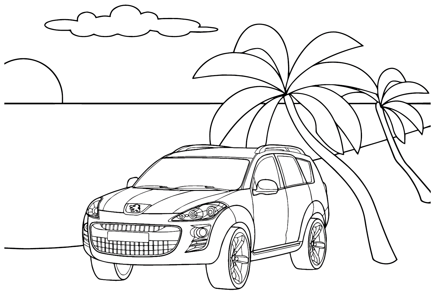 Peugeot 4007 Coloring Page - Free ...