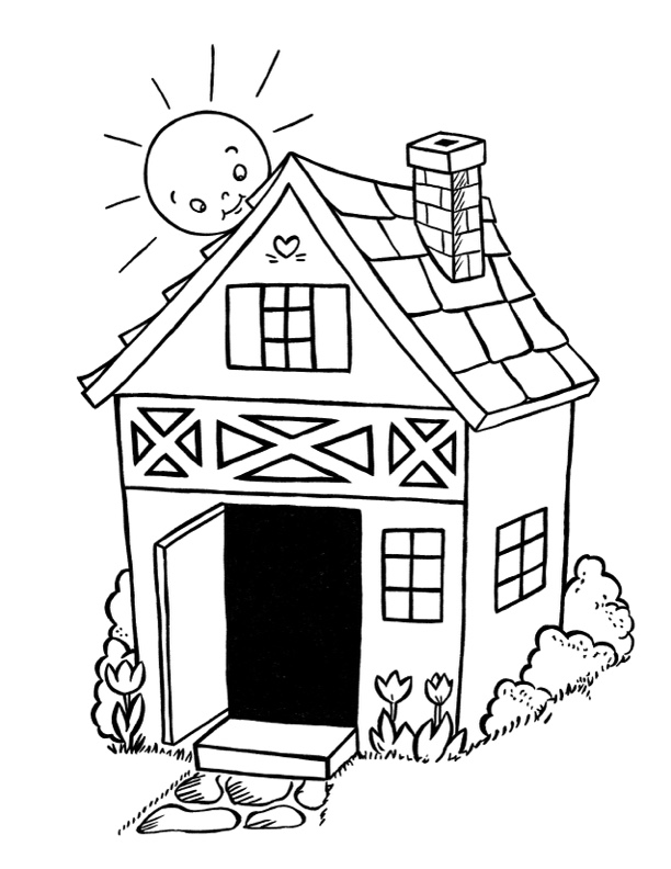 4 House Coloring Pages! - The Graphics ...