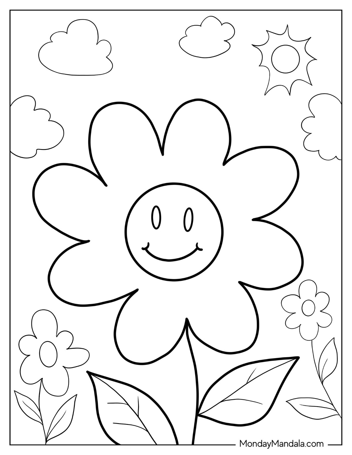 53 Flower Coloring Pages (Free PDF ...
