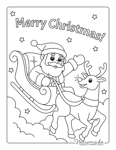 Best Santa Coloring Pages for Kids & Adults | Free Printable PDFs