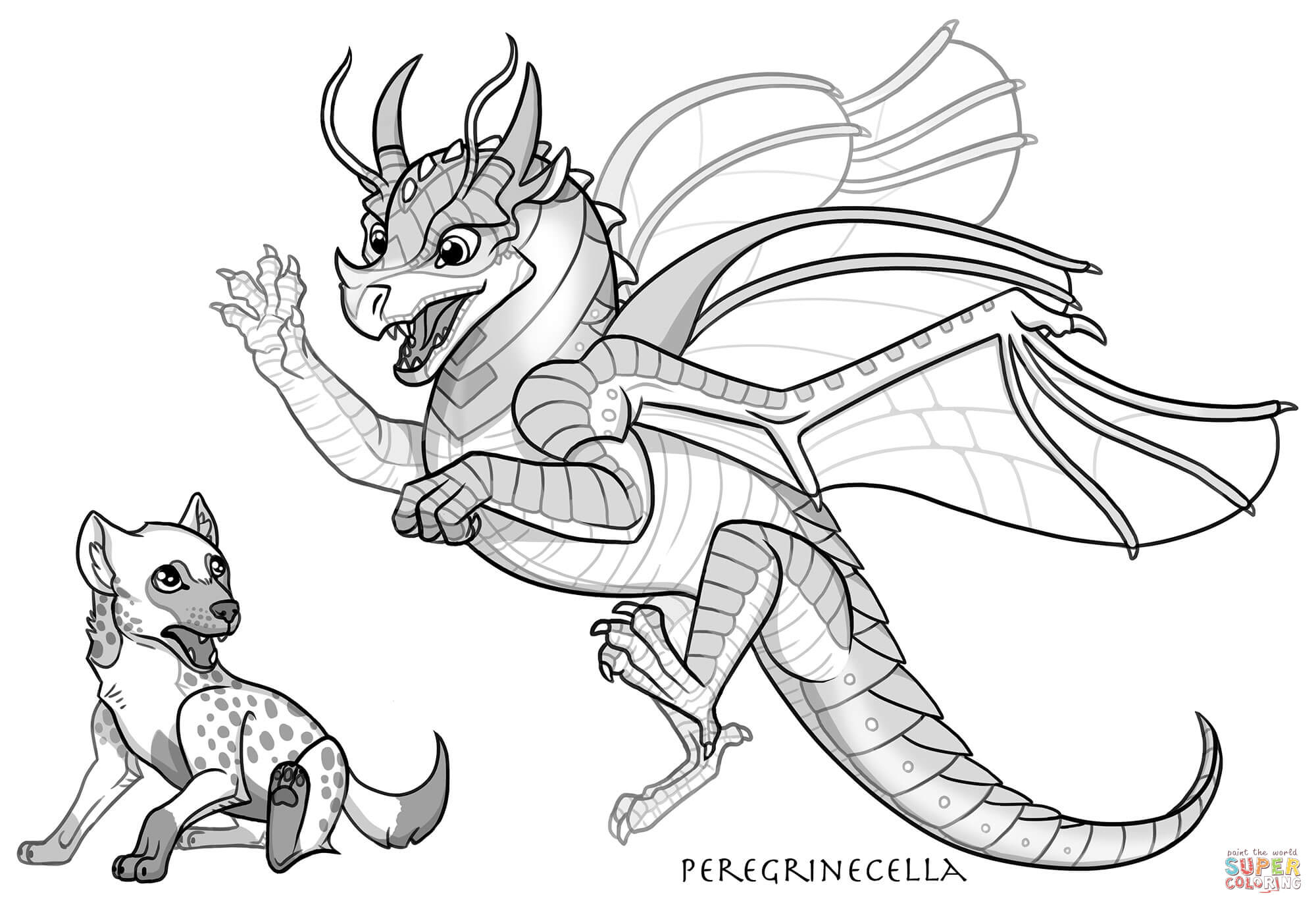 Baby Beetlewing Dragon coloring page | Free Printable Coloring Pages