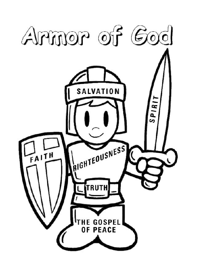 Armor Of God Coloring Page Printable Coloring Page For Kids - Coloring ...