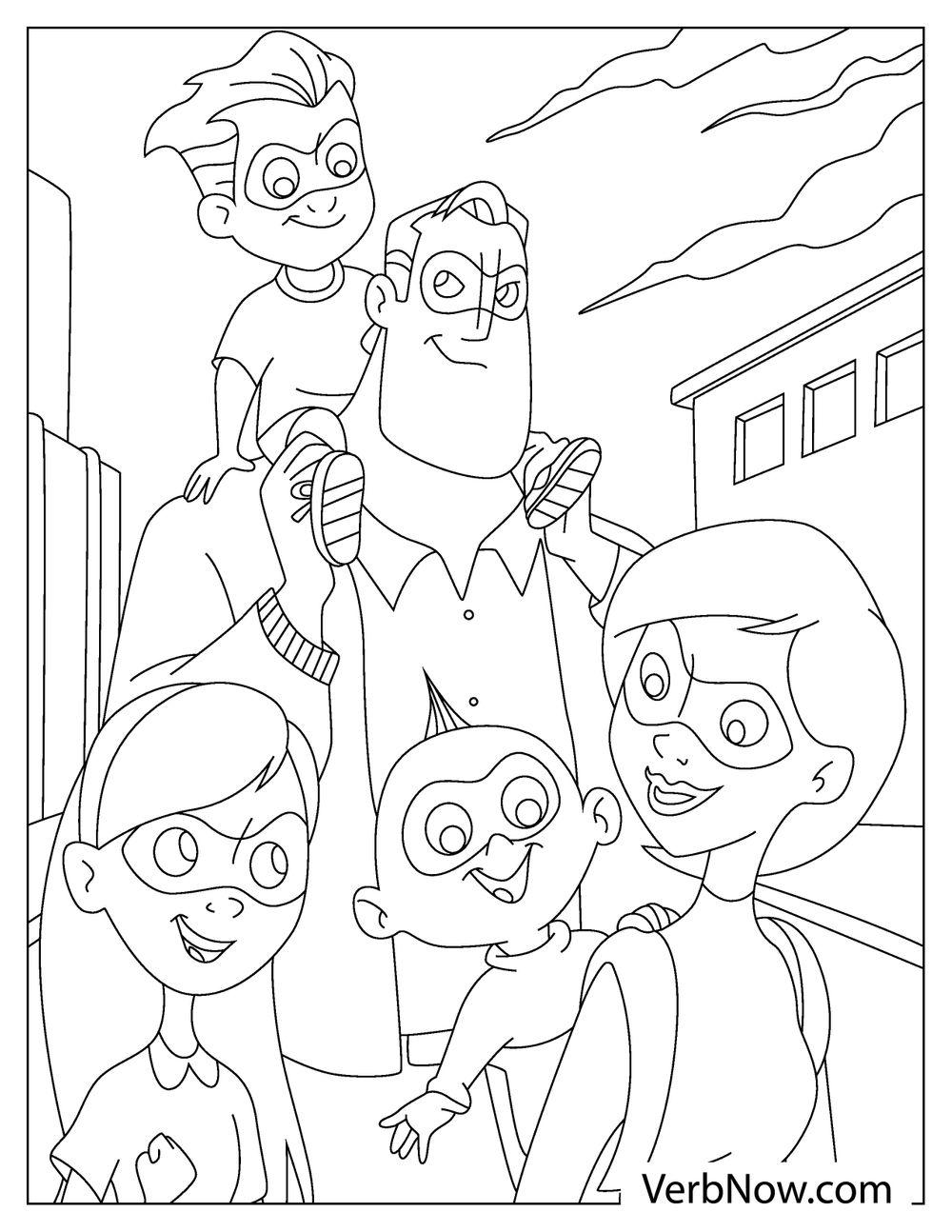 Free INCREDIBLES Coloring Pages & Book for Download (Printable PDF) -  VerbNow