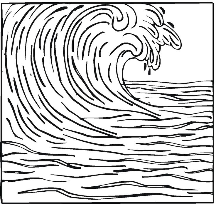 Waves Coloring Pages Sketch Coloring Page | Coloring pages, Tsunami, Wave  drawing