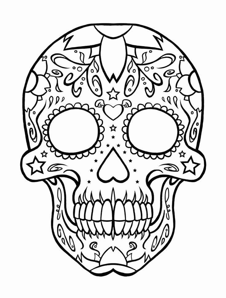 Education Day Of The Dead Skull Coloring Pages Az Coloring Pages ...