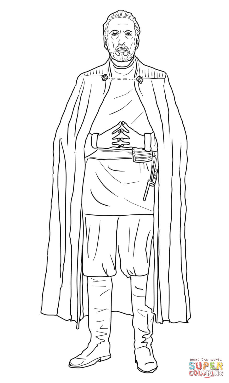 Count Dooku coloring page | Free Printable Coloring Pages