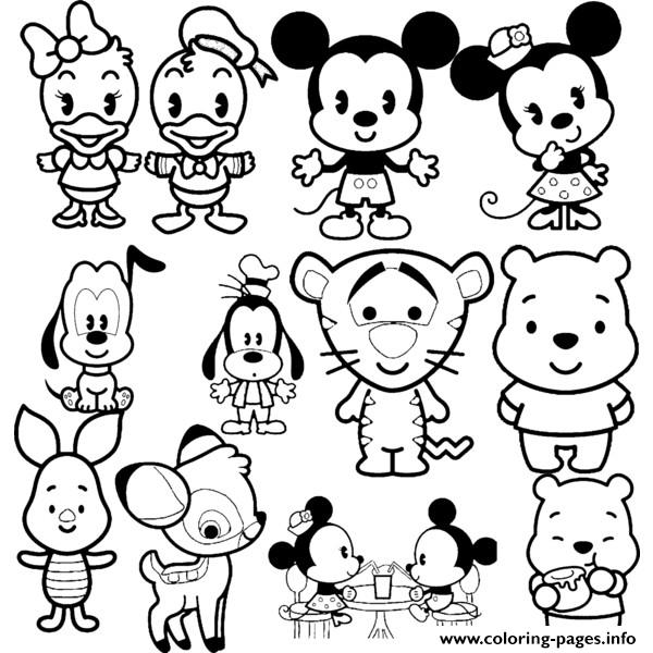 Disney Cuties Tsum Tsum Coloring Pages Printable