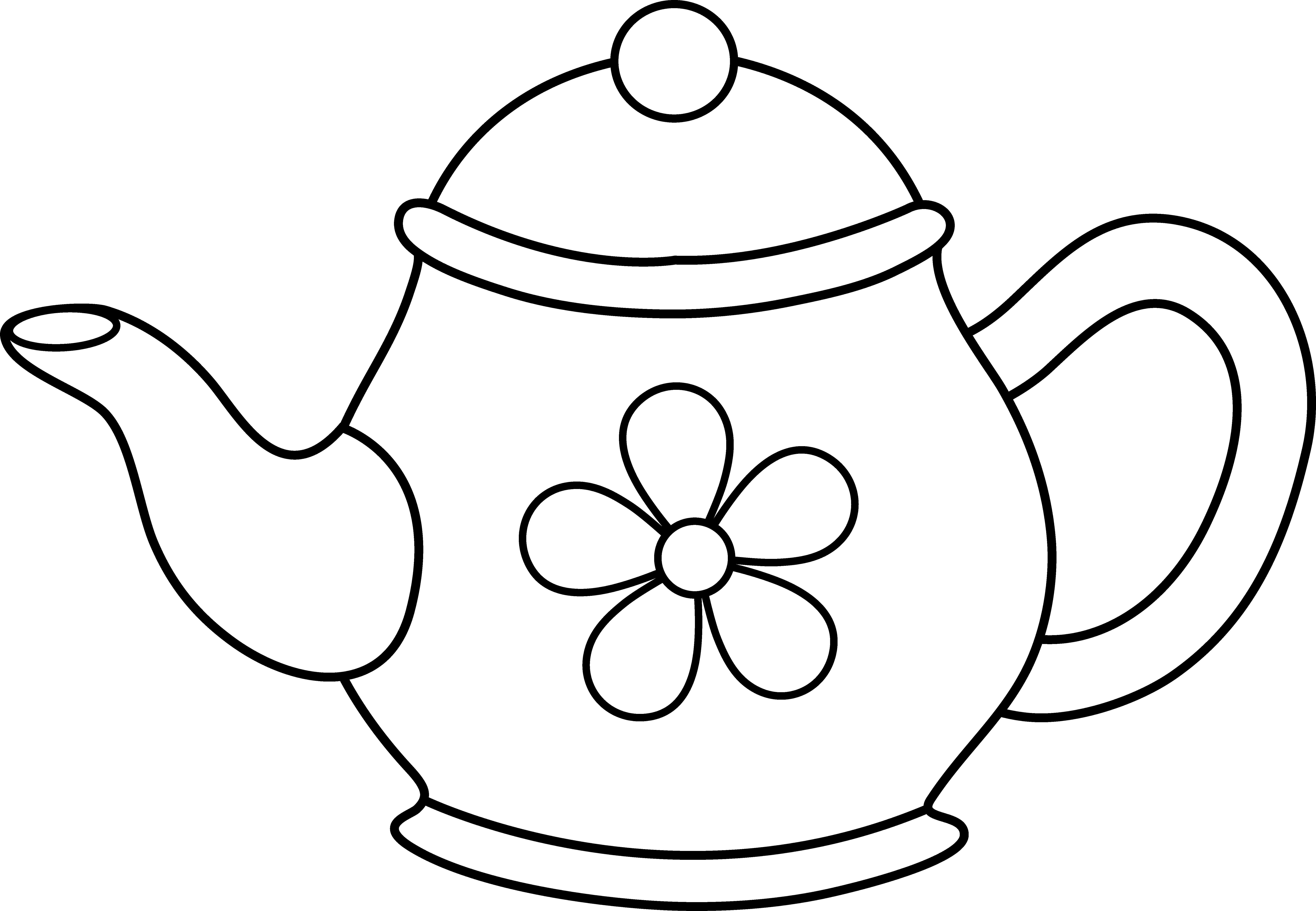 Coloring Picture Of A Teapot - Coloring Pages for Kids and for Adults