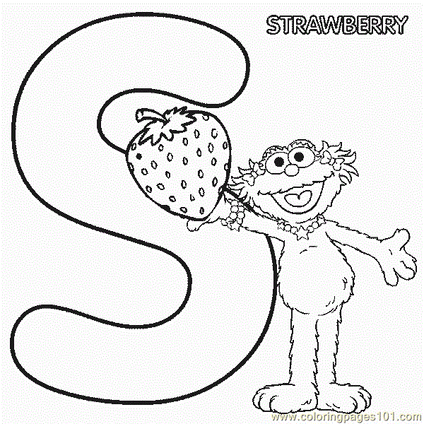 Elmo Alphabet Coloring Page