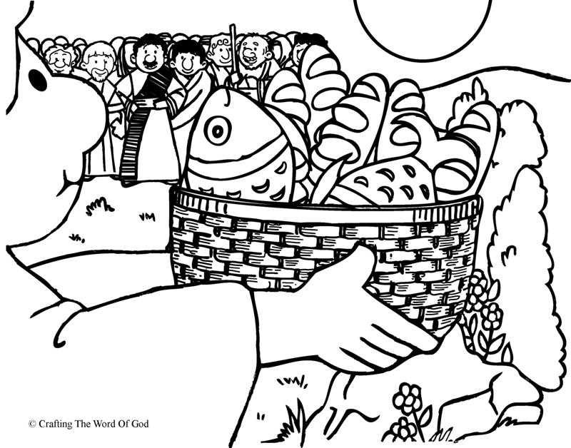 12 Pics of 5 Loaves And Fish Coloring Page - Bible Jesus Feeds ...