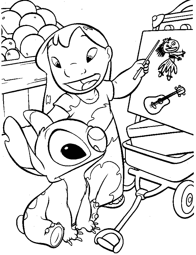 Lilo Coloring Pages Lilo And Stitch Coloring Pages Pin Printable 