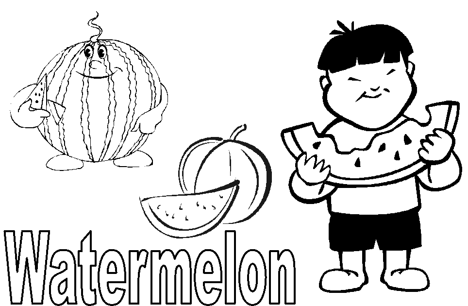 Download Kids Fruit Coloring Pages Watermelon Or Print Kids Fruit 