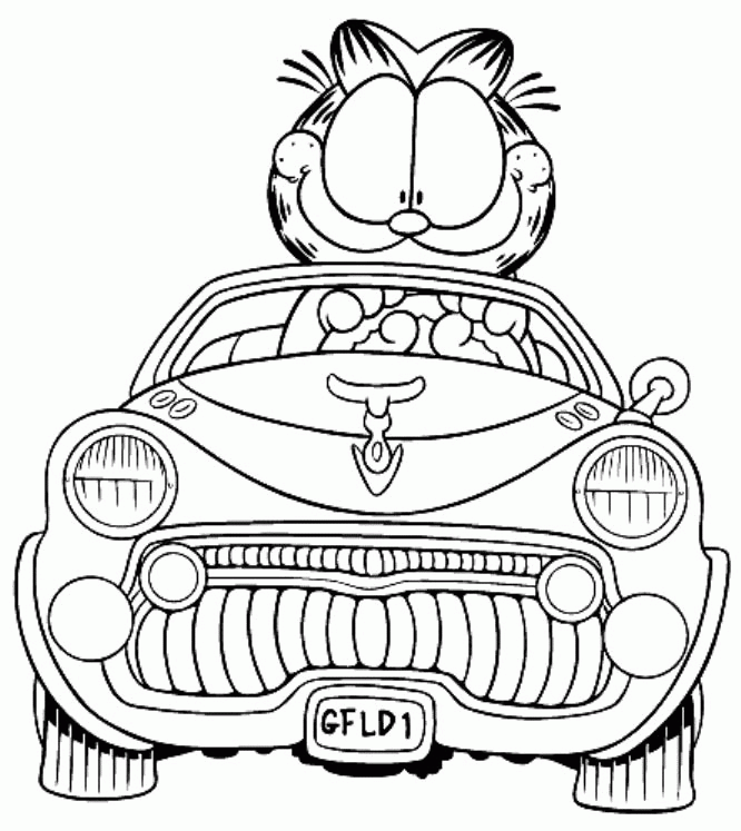 P Os Of Garfield The Cat Coloring Pages