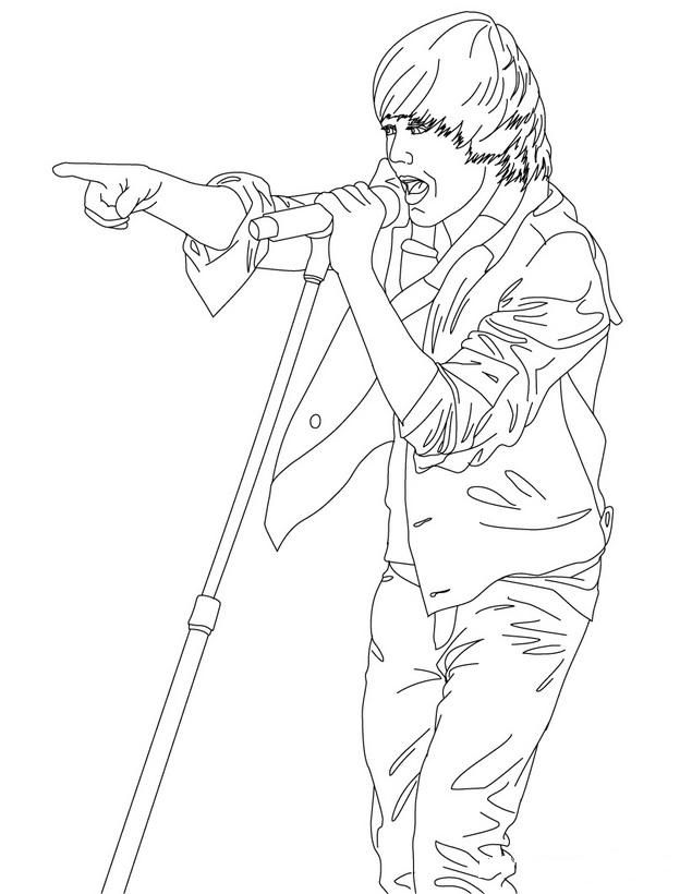 Free Justin Bieber Coloring Pages To Print