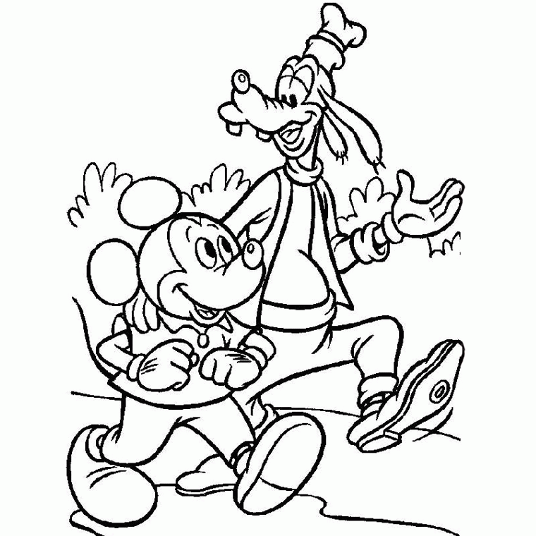 mickey et sa maison Coloriage
