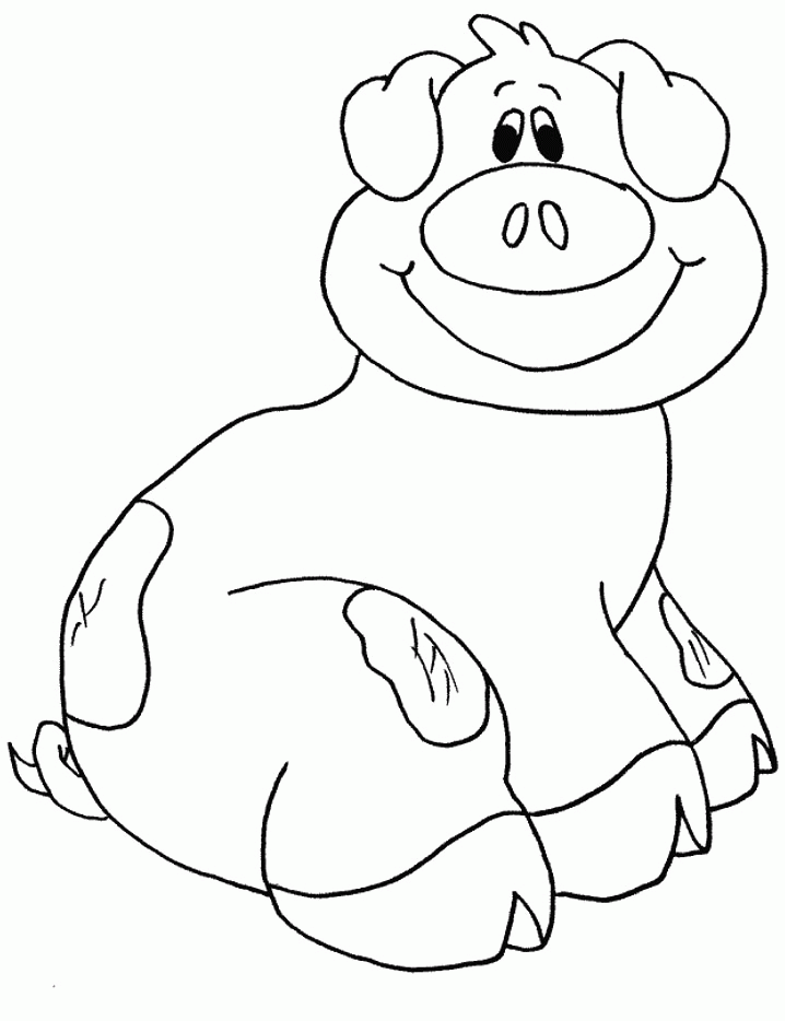 Pigs Are Happy Coloring Pages - Animal Coloring Pages : Girls 