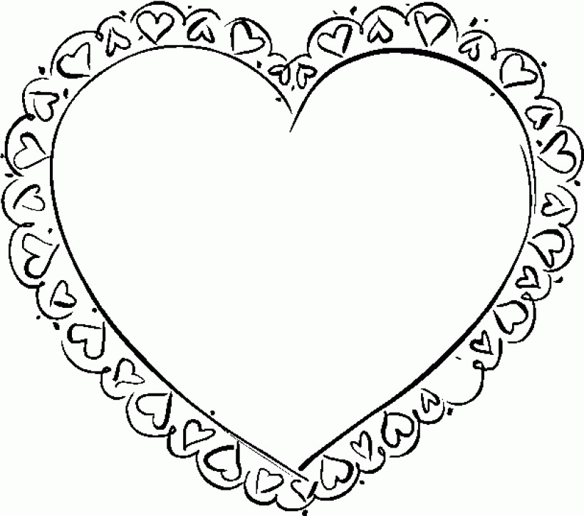Heart Coloring Pages For Kids Printable X