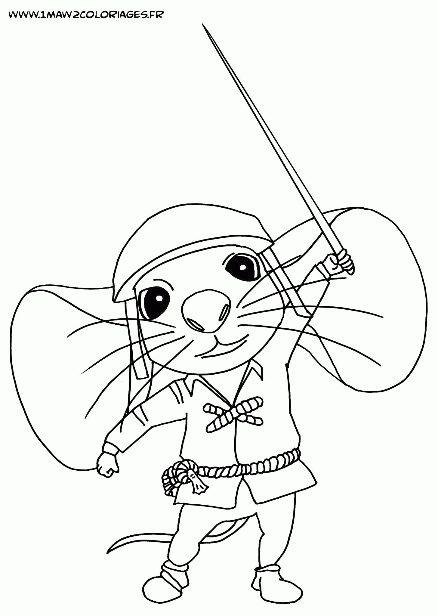 The tale of Despereaux coloring page