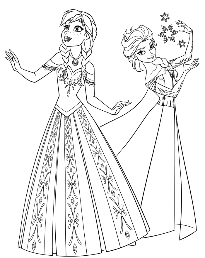 Coloring Pages: Coloring Pages of "Frozen" Characters