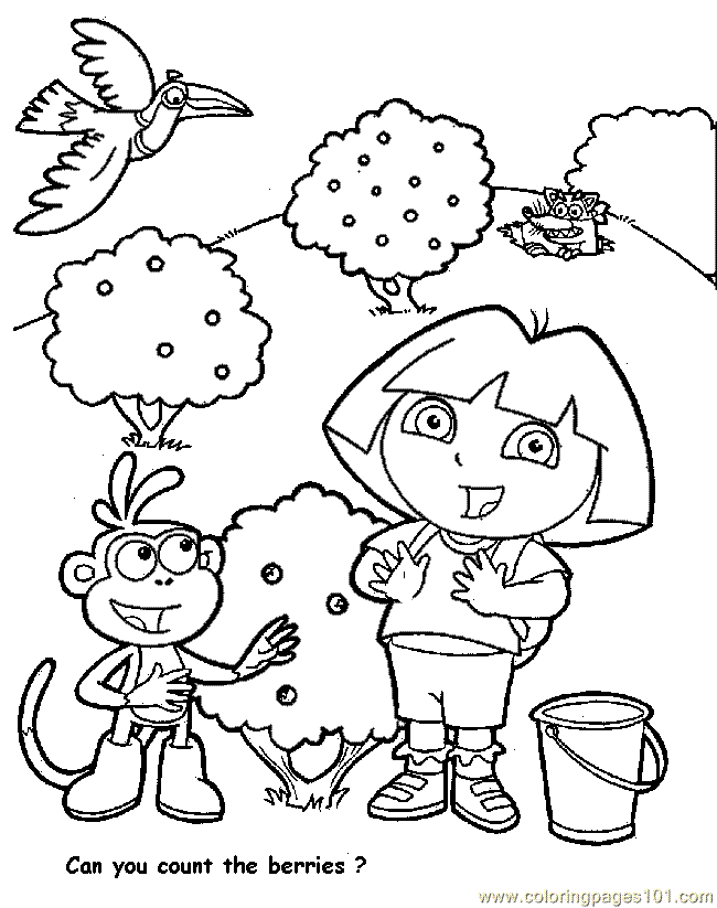 Dora The Explorer Coloring Pages Free Printable Download