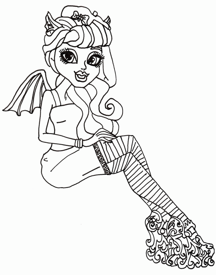 Monster High Rochelle Goyle Coloring Pages - Monster High Coloring 