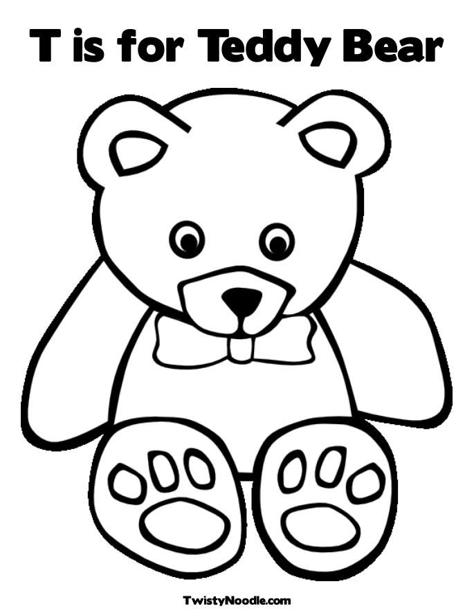 R lyrics with teddy bears Colouring Pages