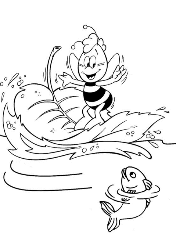 Maya the bee Coloring Pages - Coloringpages1001.