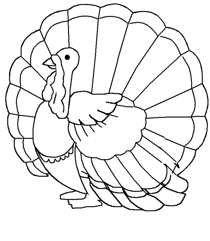 Coloring picture of a turkey