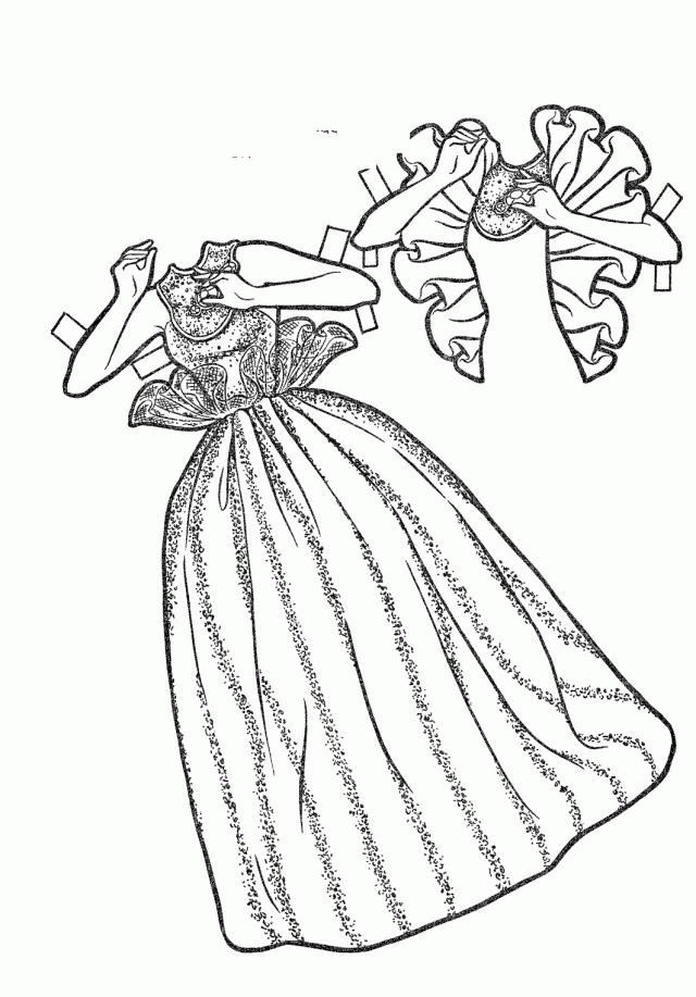 Barbie Doll Coloring Pages A Nice Barbie Doll Clothing Coloring 