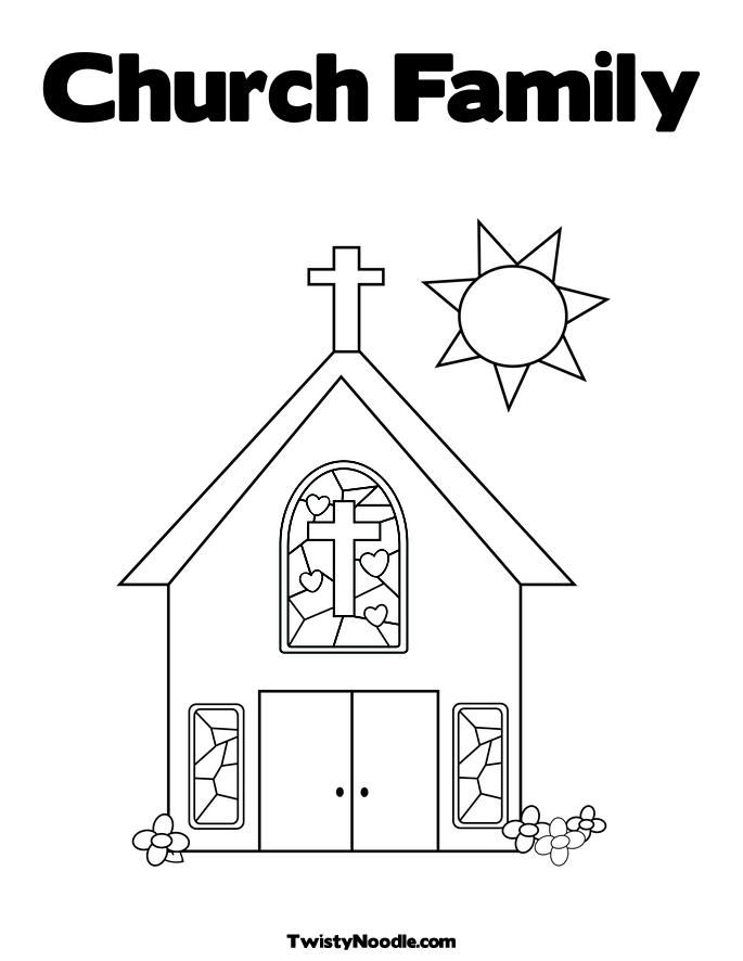family at church Colouring Pages