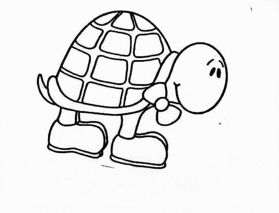 Sea Turtle Coloring Pages For Kids : Animal Coloring Book Pages 