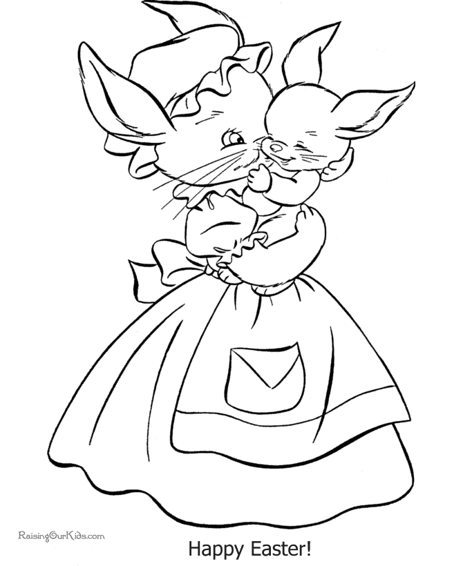 Happy Easter Coloring Pages - 004