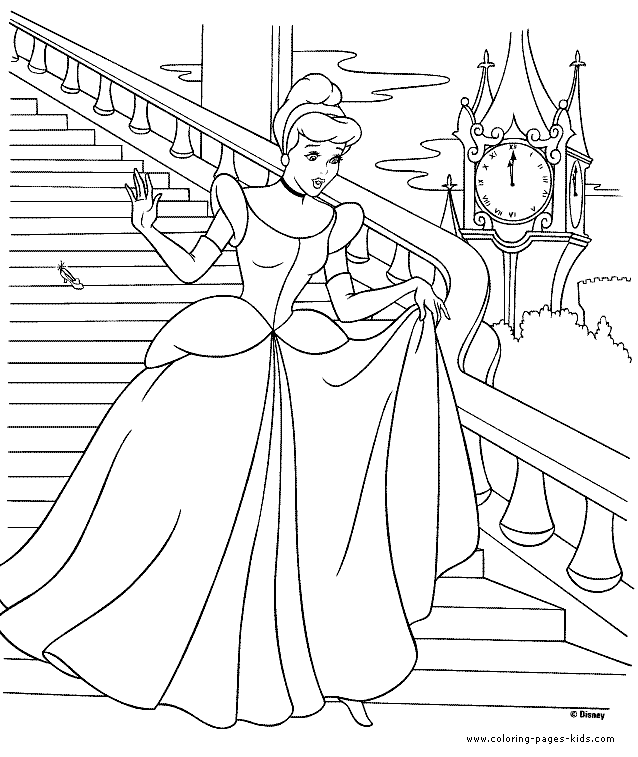 Cinderella coloring pages - Coloring pages for kids - disney 