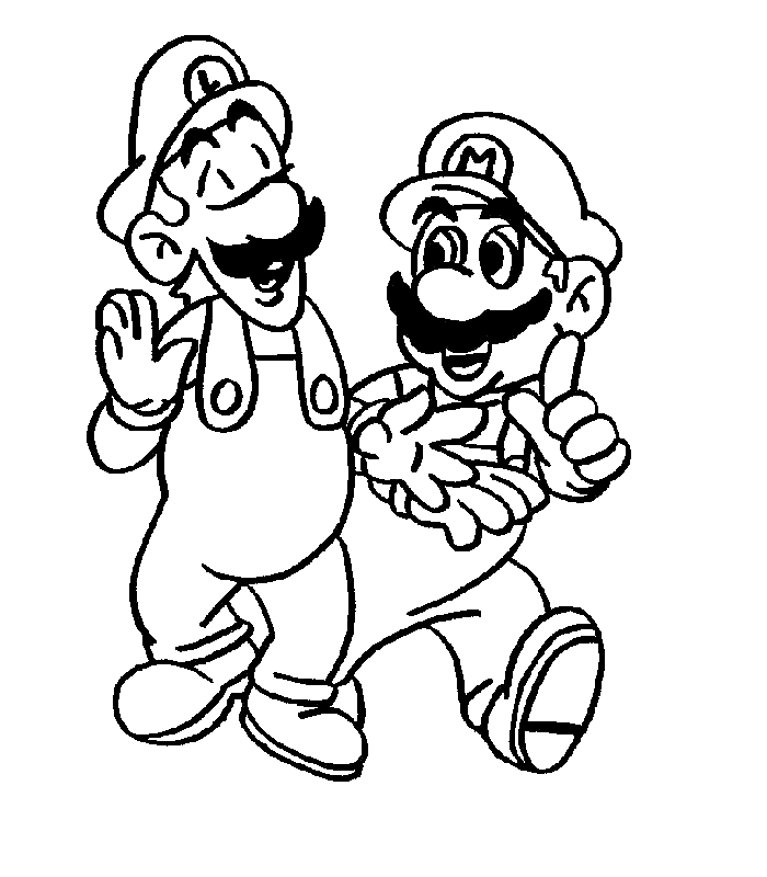 Coloring Pages For Super Mario And Luigi X