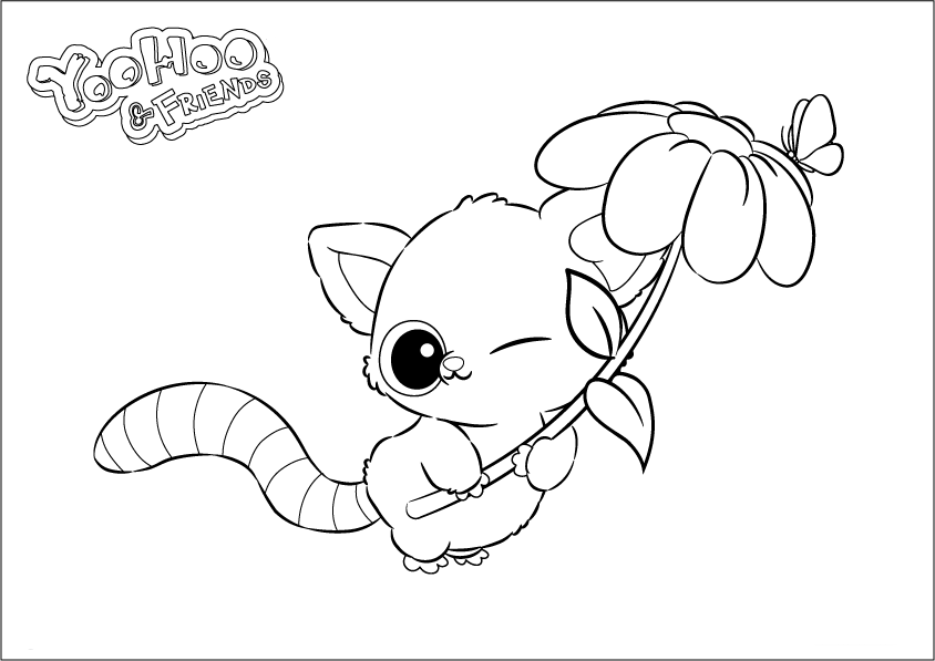 Yoohoo and Friends Colouring Pages (page 2)