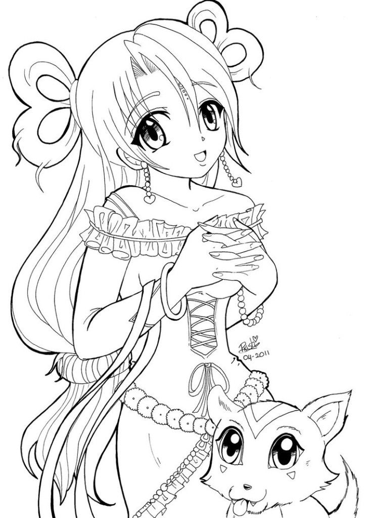 Line art anime Coloring Pages | Coloring Pages