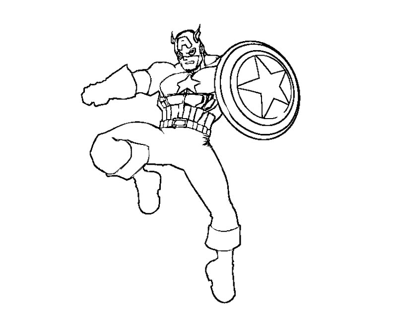 Pix For > Captain America Coloring Pages 2012