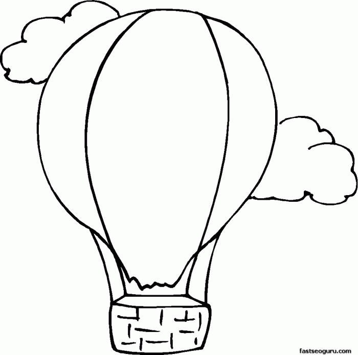 Hot Air Balloon Coloring Page Kids | 99coloring.com