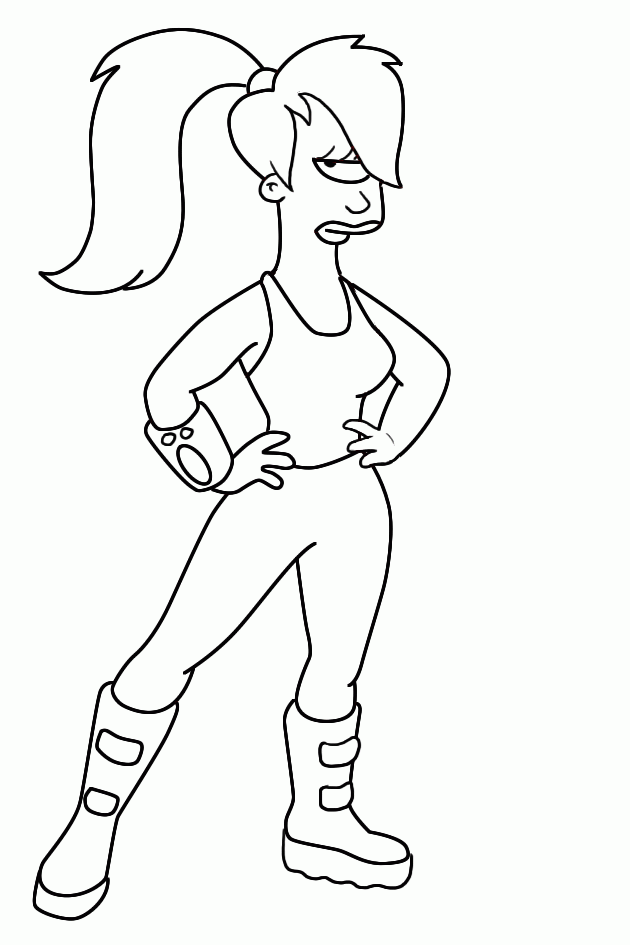 How To Draw Leela From Futurama | Draw Central