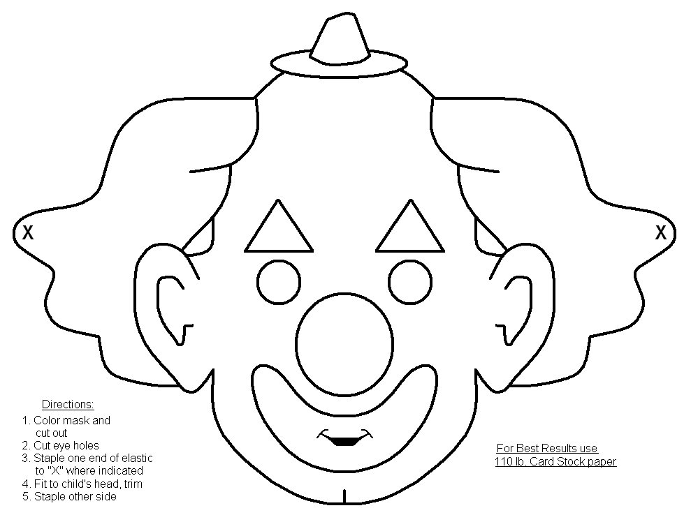 FREE Printable Halloween Masks-to-Color - Holiday Party Favors at 