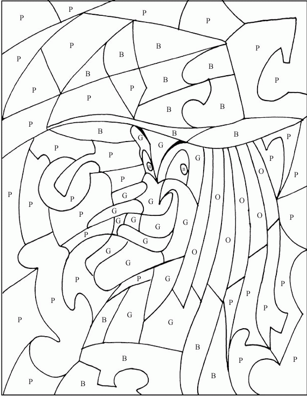 Witch Math - Math Coloring Pages : Coloring Pages for Kids 
