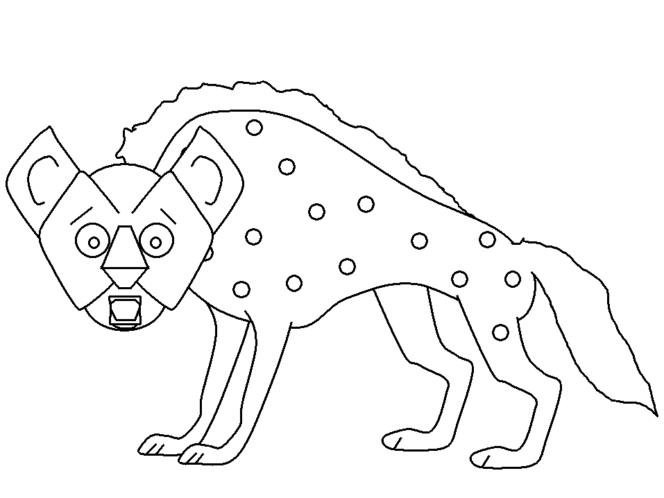 hyena animals coloring pages book
